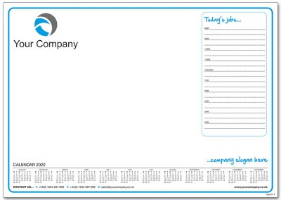 Template 1 with Calendar and Todays Jobs