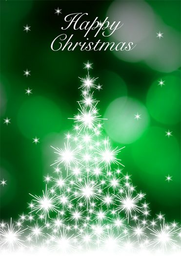 1671 - Cascading Tree Branded Christmas Card
