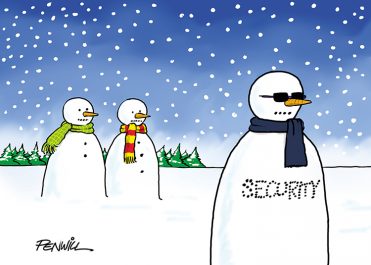 Funny1 - Security Snowman Branded Christmas Card