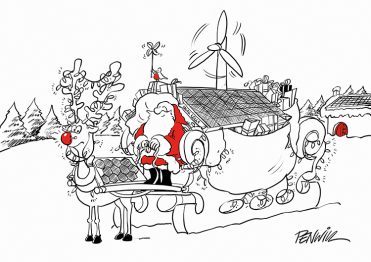 Funny3 - Sleigh and Turbine Branded Christmas Card