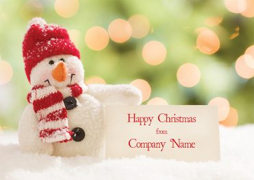 1629 - Snowman Sign Branded Christmas Card