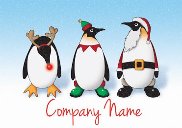 1631 - Penguin Trio Branded Christmas Card