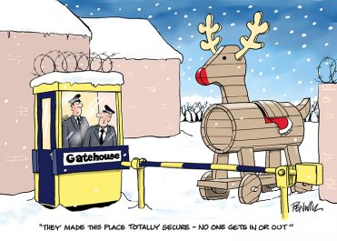 Funny6 - Trojan Reindeer Branded Christmas Card