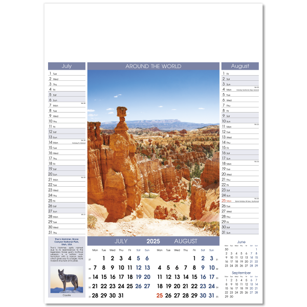 Around the World Wall Calendar