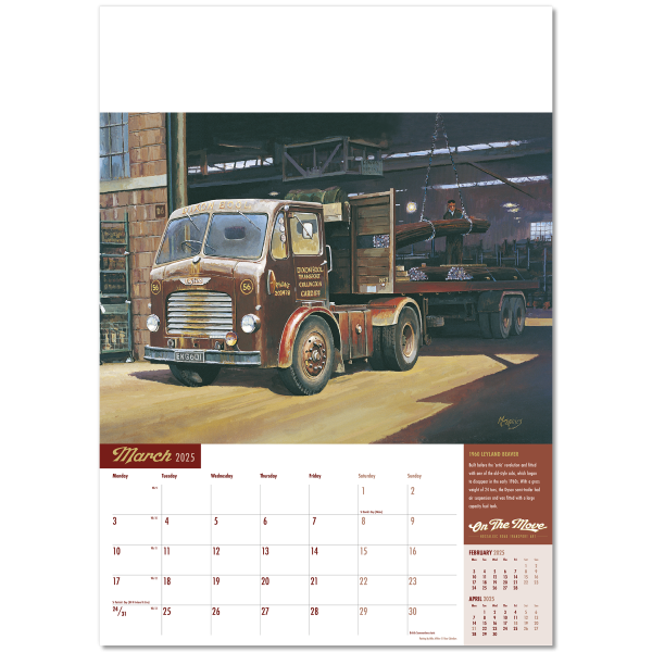 On the Move Wall Calendar