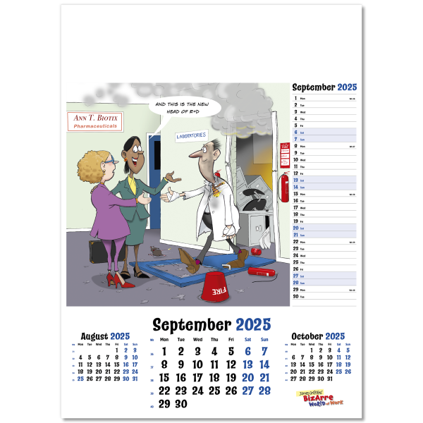 Bizarre World of Work Wall Calendar