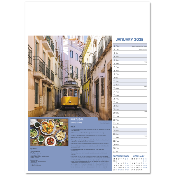 Taste for Travel Wall Calendar