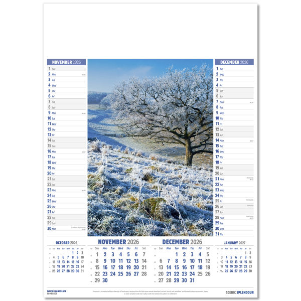 Scenic Splendour Wall Calendar