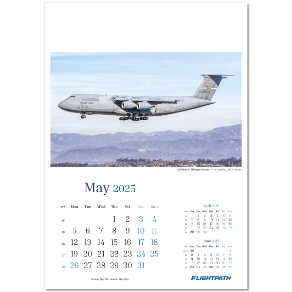 Flightpath Wall Calendar