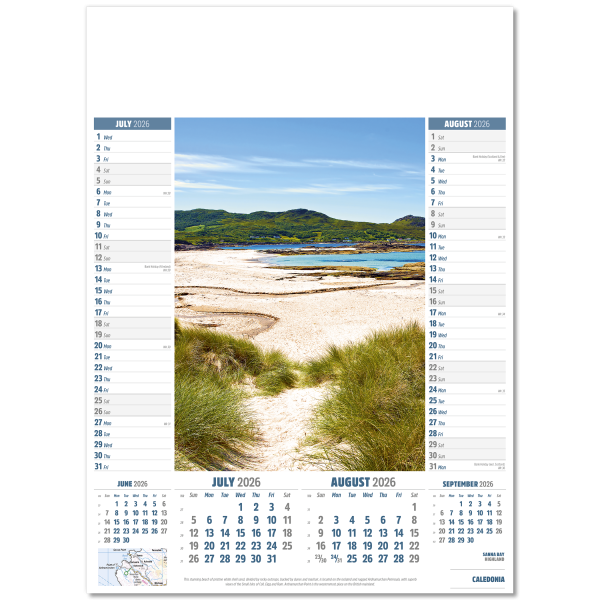 Caledonia Wall Calendar