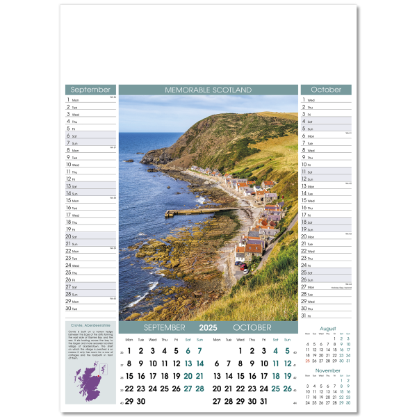 Memorable Scotland Wall Calendar