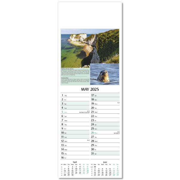 Nature's Glory Slim Wall Calendar