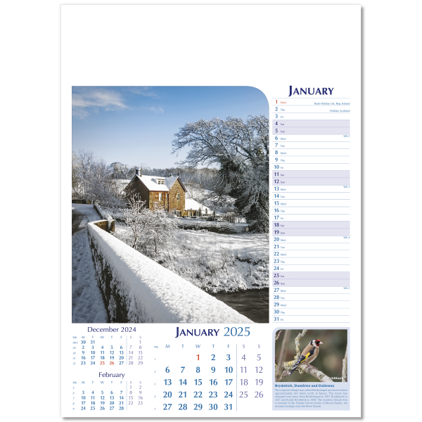 Notable Scotland Wall Calendar