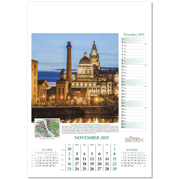 Touring Britain Wall Calendar