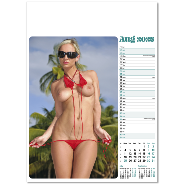 Tropical Girls Wall Calendar