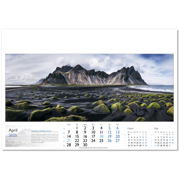 World in View Wall Calendar