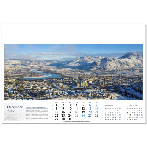 World in View Wall Calendar