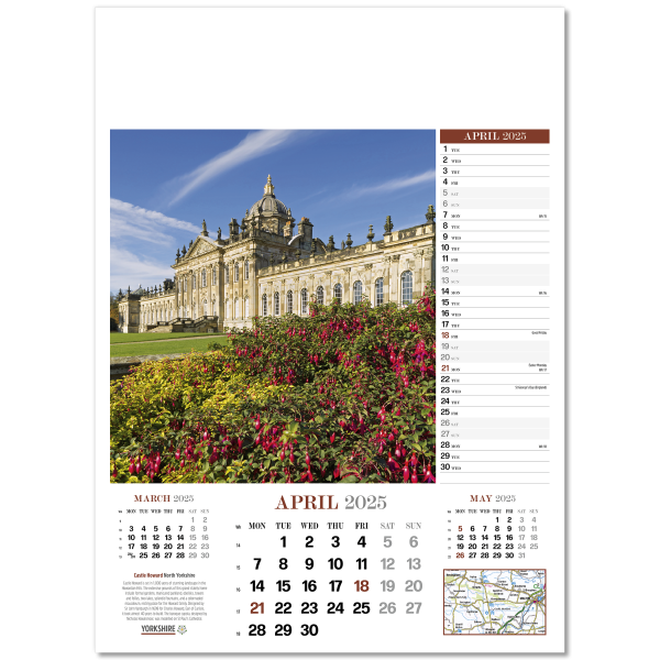 Yorkshire Glory Wall Calendar