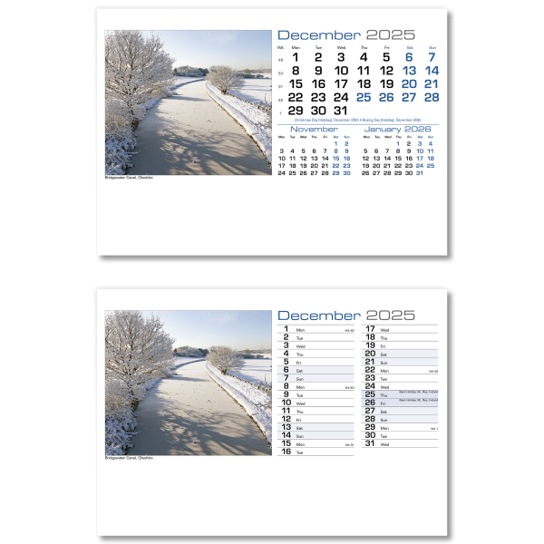 British Retreats A5 Desk Calendar