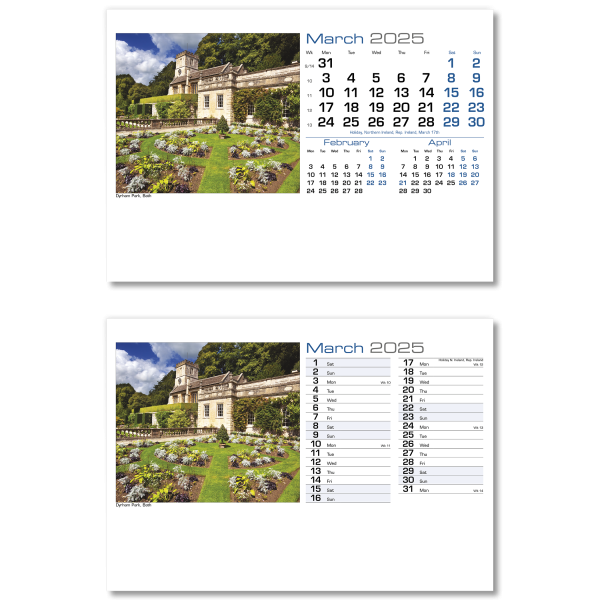 British Retreats A5 Desk Calendar