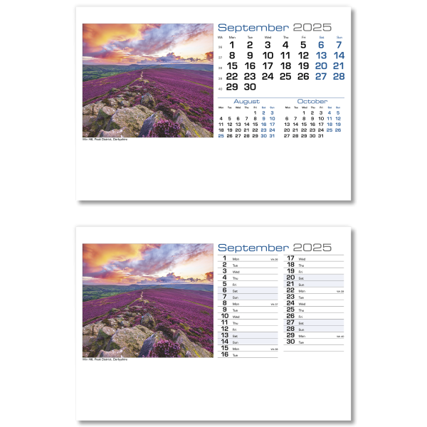 Atmospheric A5 Desk Calendar