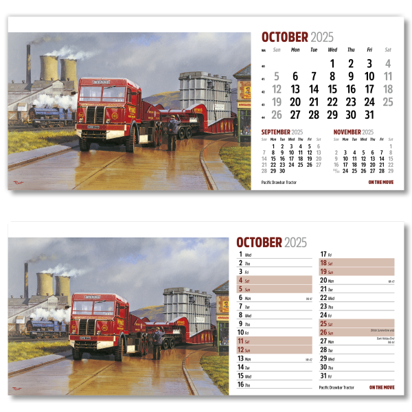 On the Move Desk Calendar