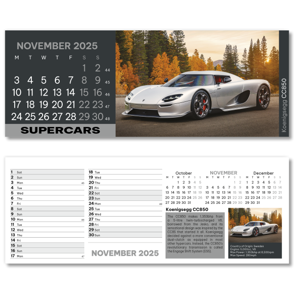 Supercars Desk Calendar