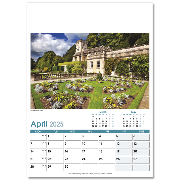 British Planner Wall Calendar - 13 Leaf