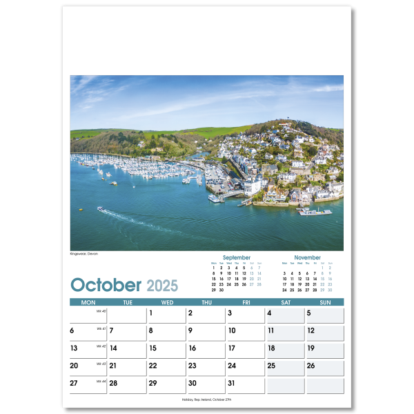 British Planner Wall Calendar - 13 Leaf