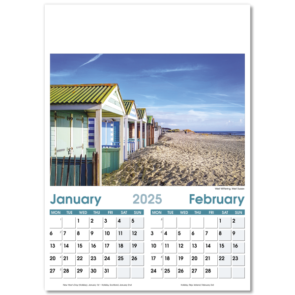 British Planner Wall Calendar - 7 Leaf