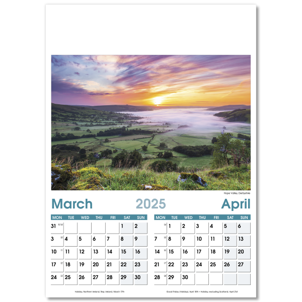 British Planner Wall Calendar - 7 Leaf