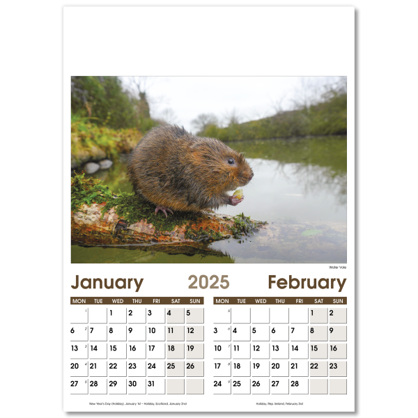 Rural Life Wall Calendar - 7 Leaf