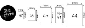 A7 A6 A5 Third-A4 A4 Sizes